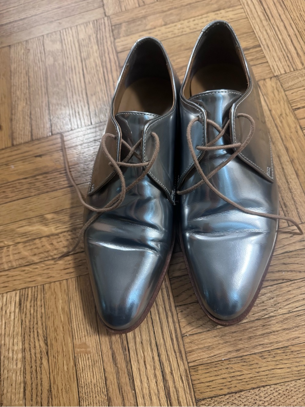 Everlane Silver Oxfords